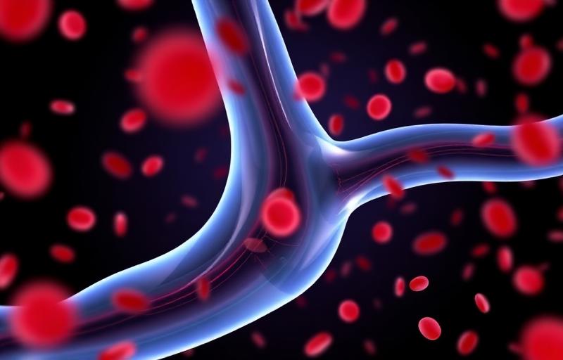 Illustration of healthy blood flow supported by Bloodpril ingredients